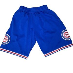 Mitchell and Ness Blue Mesh Cubs Shorts-Men’s Small